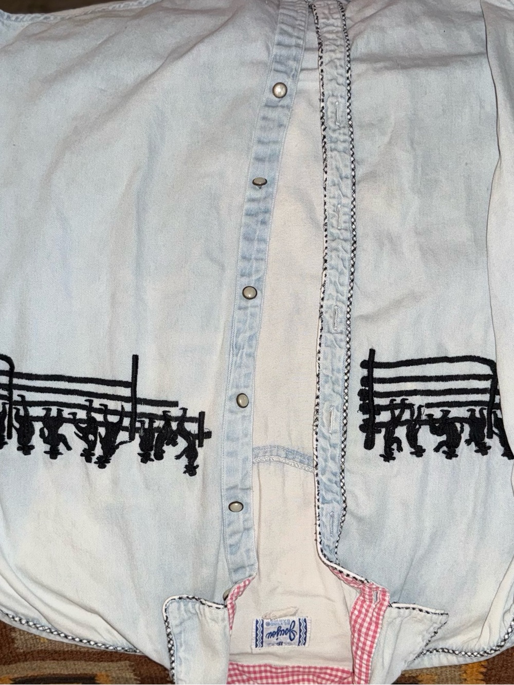 jou jou vintage button down western shirt